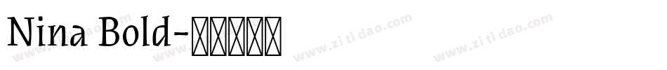 Nina Bold字体转换